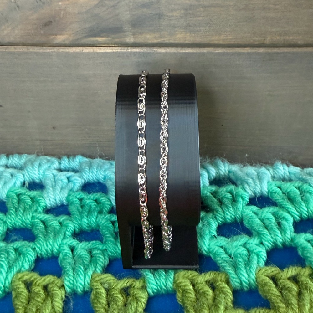 3/$10 Set Of Silver Tone Chain Bracelets